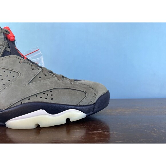 Nike Air Jordan 6 Retro x Travis Scott Olive Green Men's Size 10 CN1084-200 - Picture 5 of 11